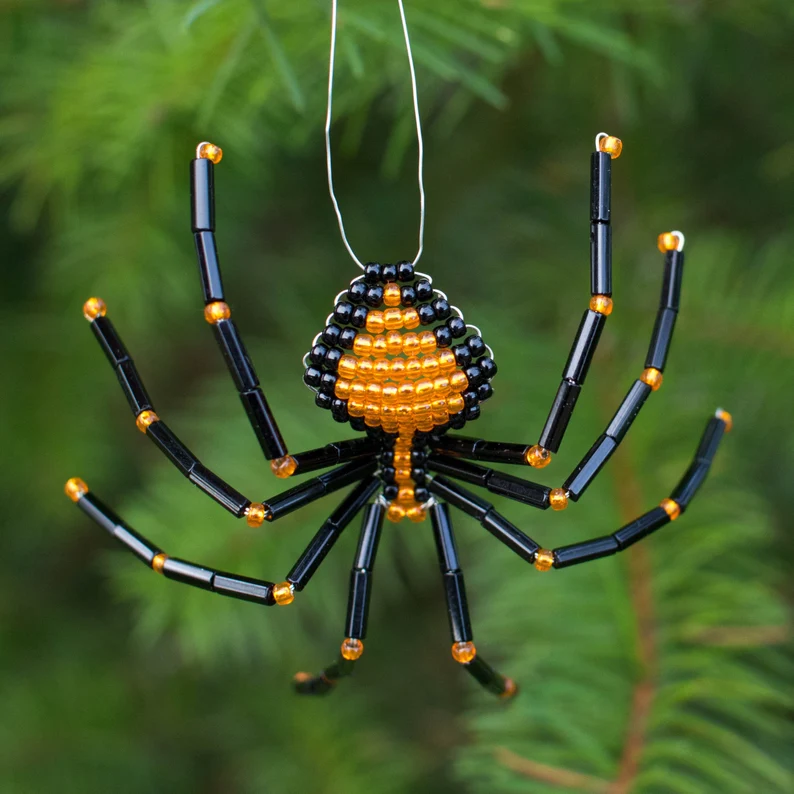 Spider Decoration Black and Orange