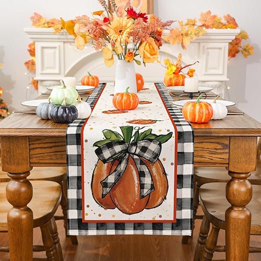 Table Runner, Fall Decorations for Home Pumpkin