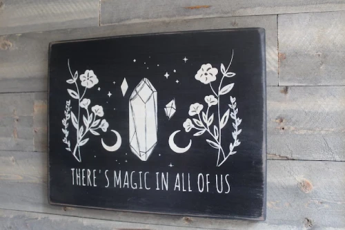 Magic In All Of Us Wood Sign Boho Wall Decor, Boho wall decor Ideas