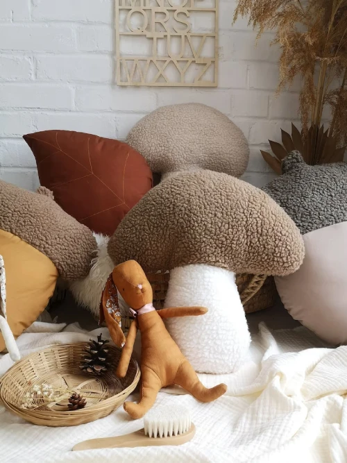 Toadstool Mushroom pillow DIY Boho Room Decor on a Budget