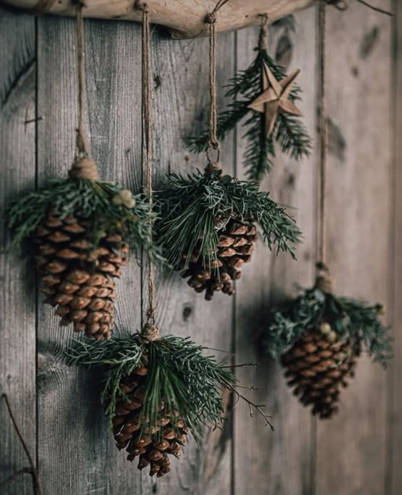 small pine festive door hanger