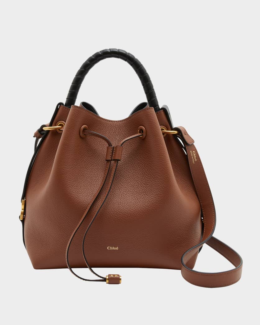 Chloe Marcie Bucket Bag in Grained Leather