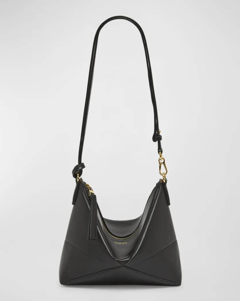 Fold Leather Pouch Shoulder Bag