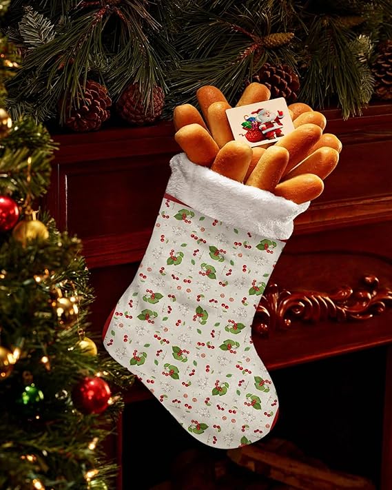 Cherry Christmas Stockings Large Hanging Stockings