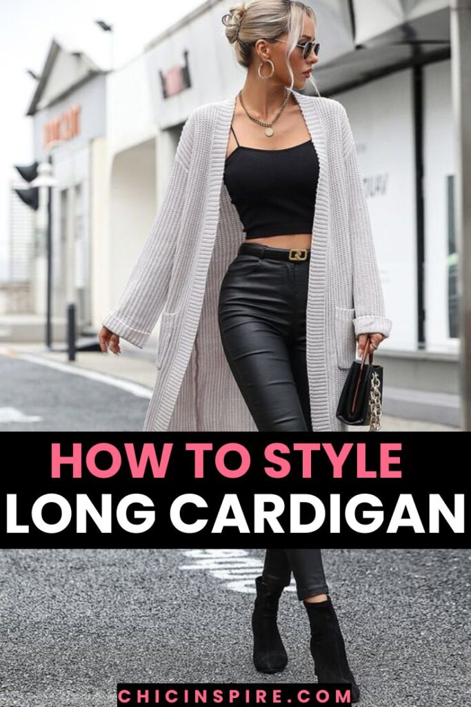 how to wear long cardigan