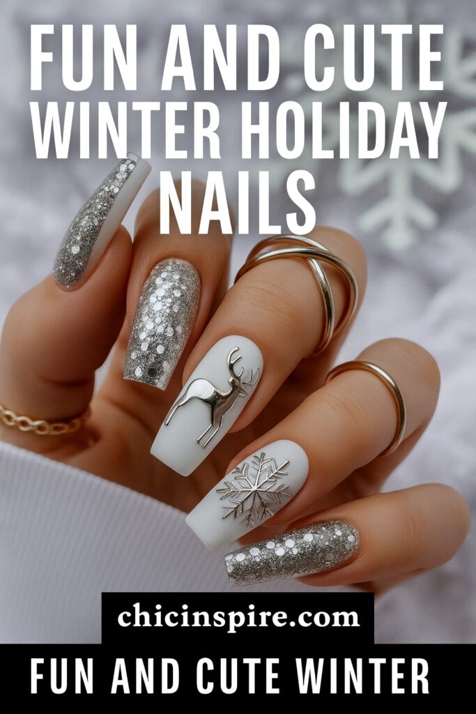 30 Winter Holiday Nails Design Inspo