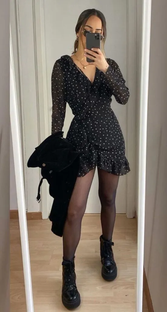 winter dress with combat boots Discover 8 Dress with combat boots and how to wear ideas