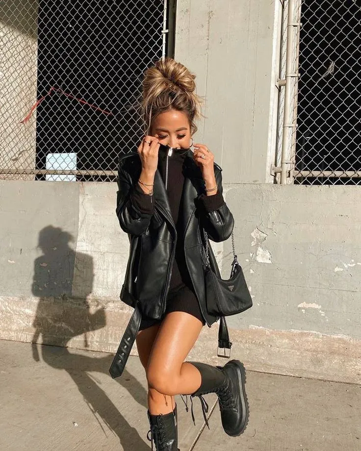 40 Black Combat Boots Outfit for Winter - Chicinspire 40 Black Combat Boots Outfit for Winter - Chicinspire