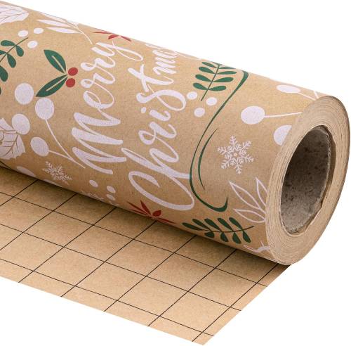 Kraft Christmas Wrapping Paper - Mini Roll