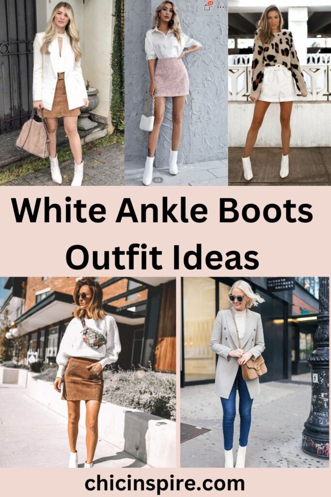 White Ankle Boots Outfit Ideas