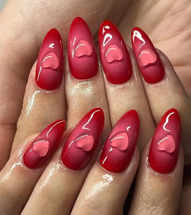 32 Valentines Day Heart Nails Designs 27 32 Valentines Day Heart Nails Designs