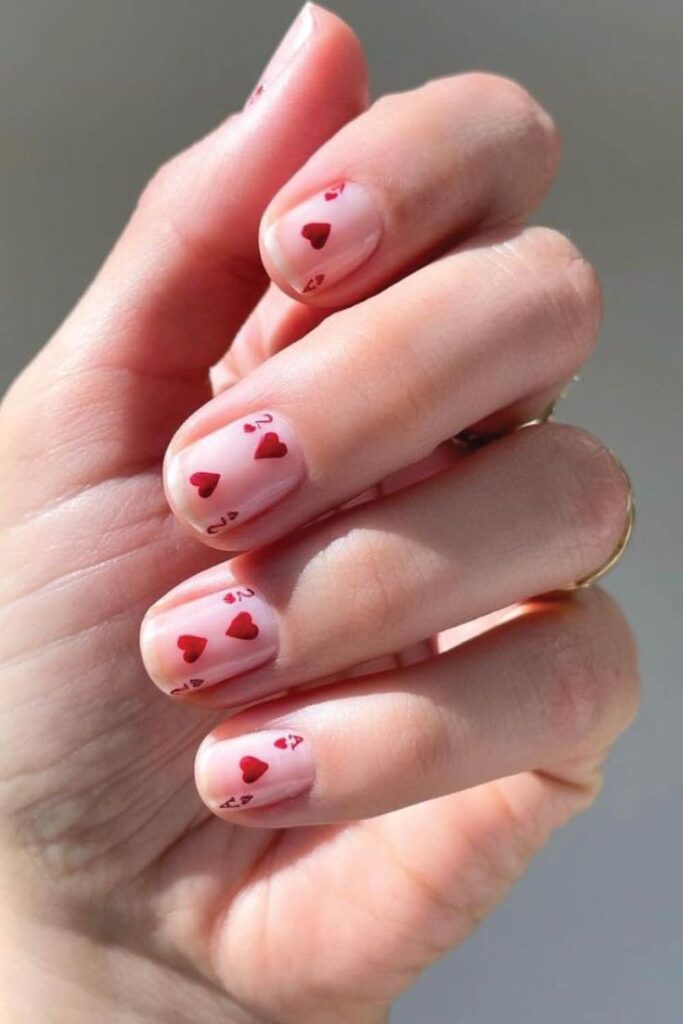 Card Deck Short Nails Red 