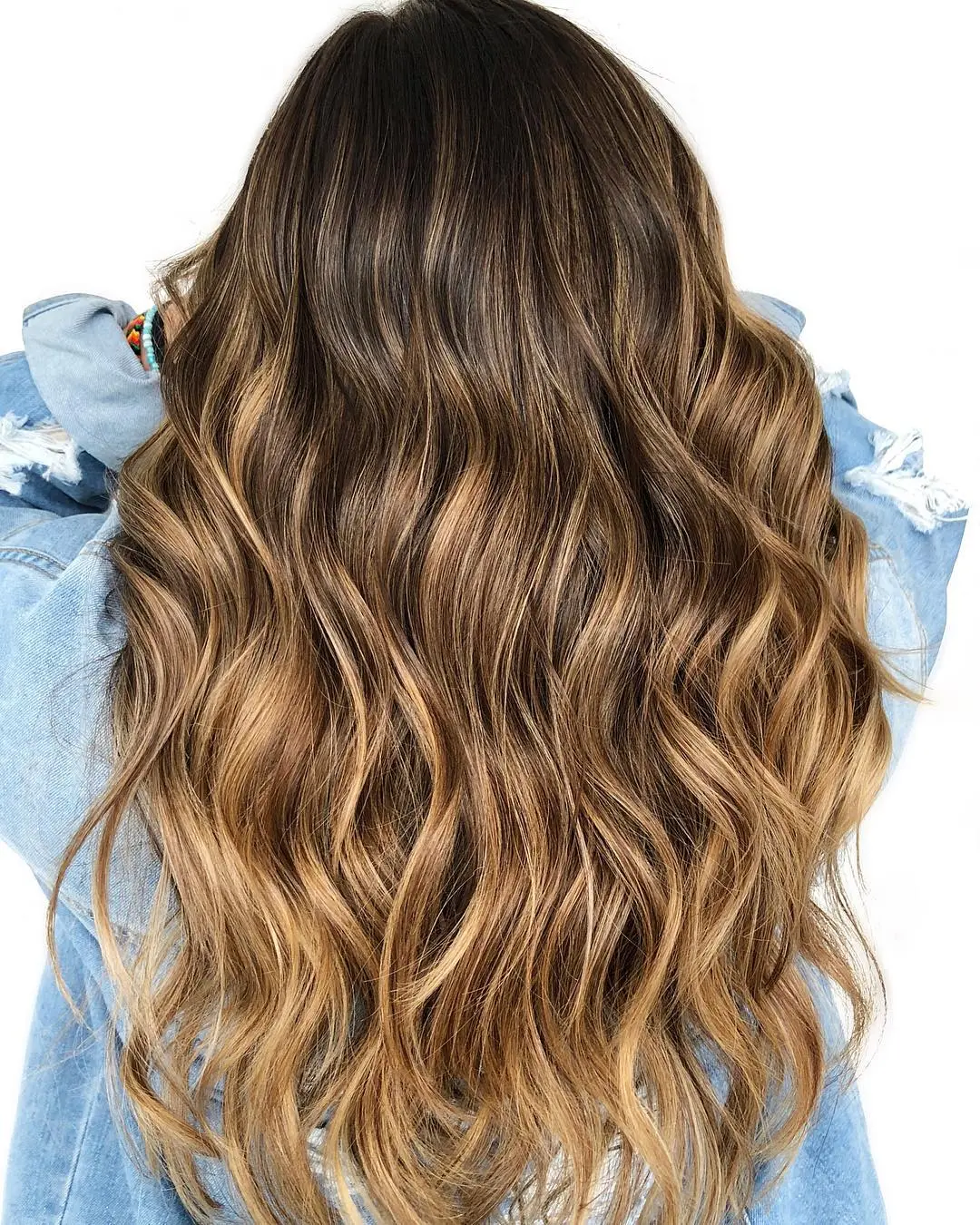 Honey balayage hair color