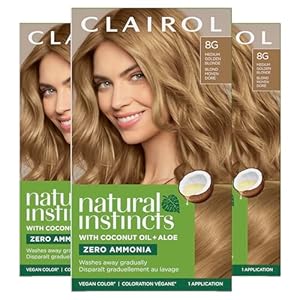 Natural Instincts Demi-Permanent Hair Dye, 8G Medium Golden Blonde Hair Color