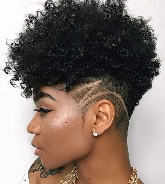 Afro with Shaved Sides
