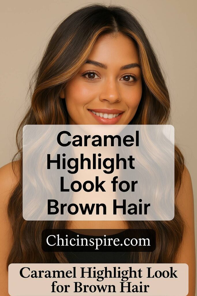 Caramel Highlight Look for Brown Hair