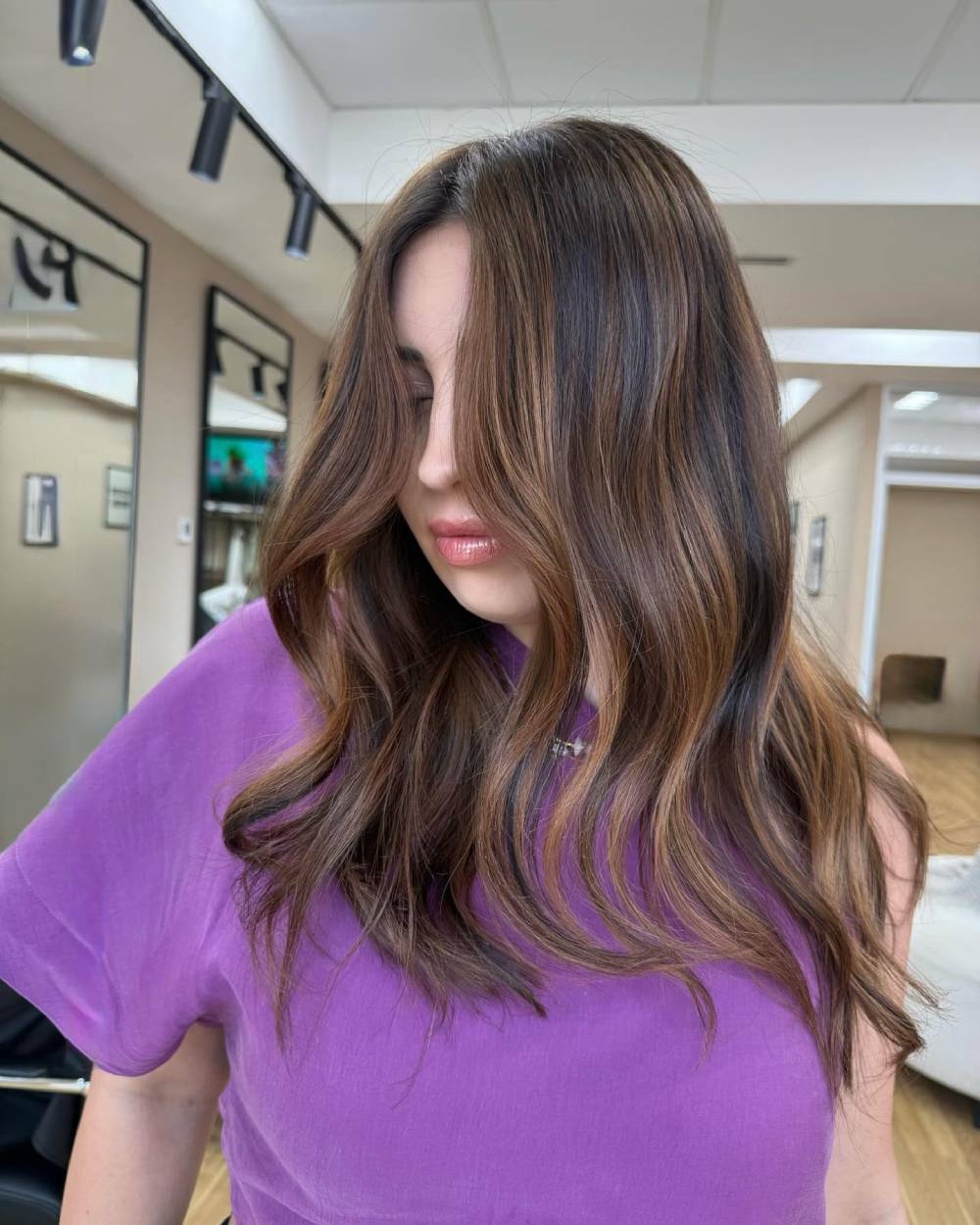 Caramel Highlight Look for Brown Hair