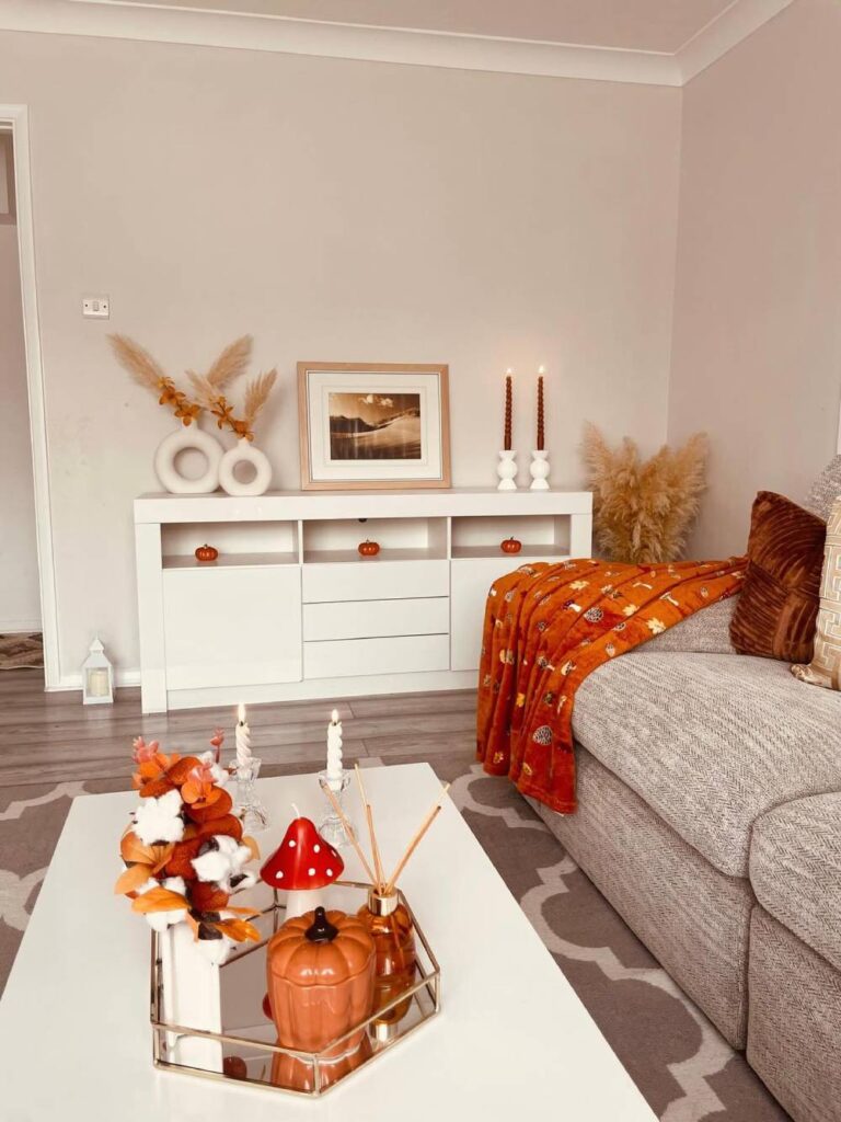 Fall Room Ideas with Pumpkins, Plaid, and All Things Cozy