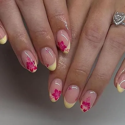French Press on Nails Short Oval Fake Nails with Designs Fun Summer Nails Brighten Up Your Look With These Playful Designs