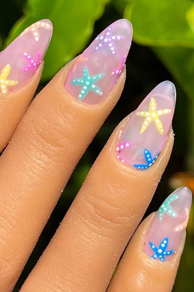 Starfish Sparkle Summer nails