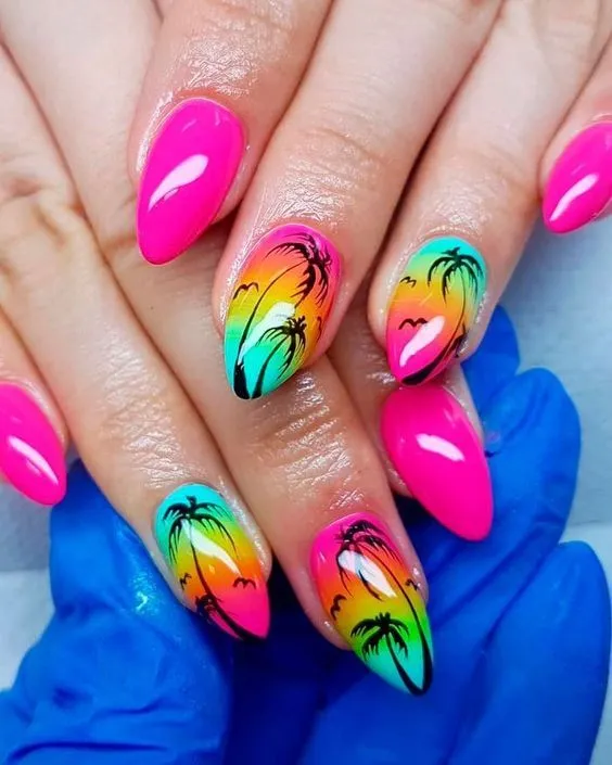 Tropical Sunset Ombre Fun Summer Nails Brighten Up Your Look With These Playful Designs