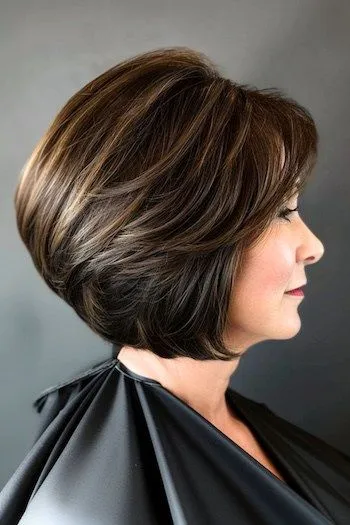 35 Beautiful Hairstyles for Women Over 40 with Thick Hair to Showcase Volume and 30 Short Stack Bob Haircuts for Older Women That Are Stylish, Modern, and Easy to Love