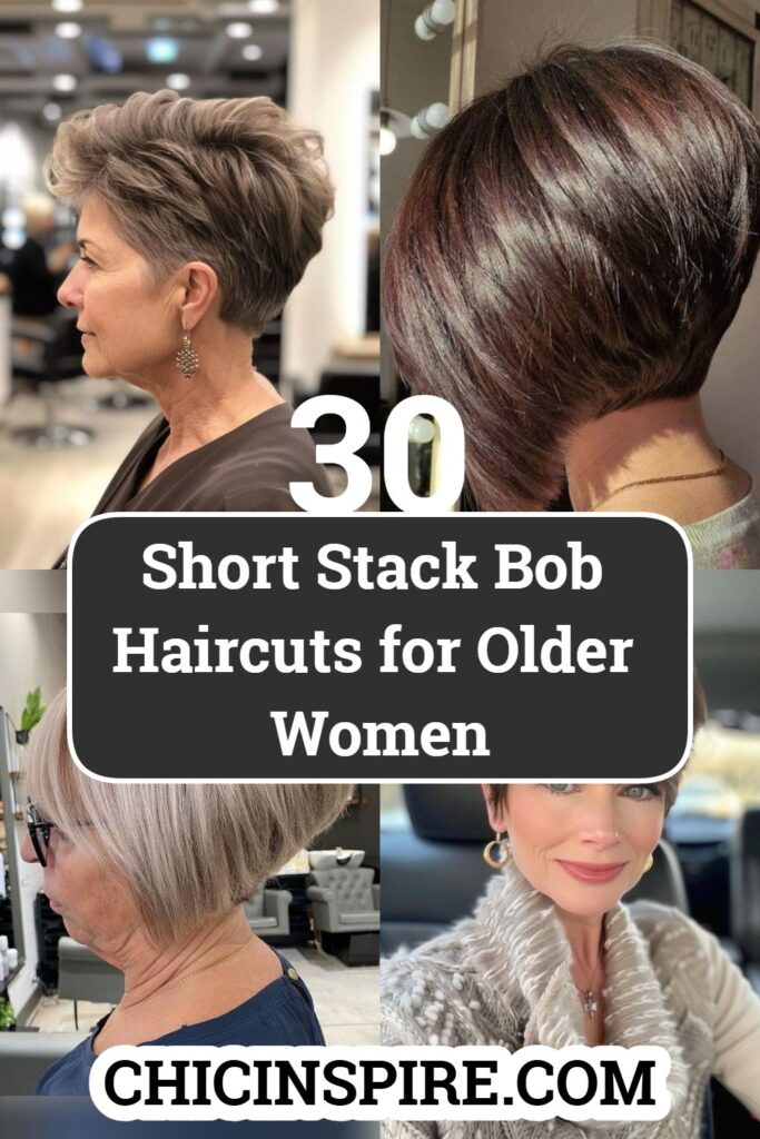 Short Stack Bob Haircuts for Older Women