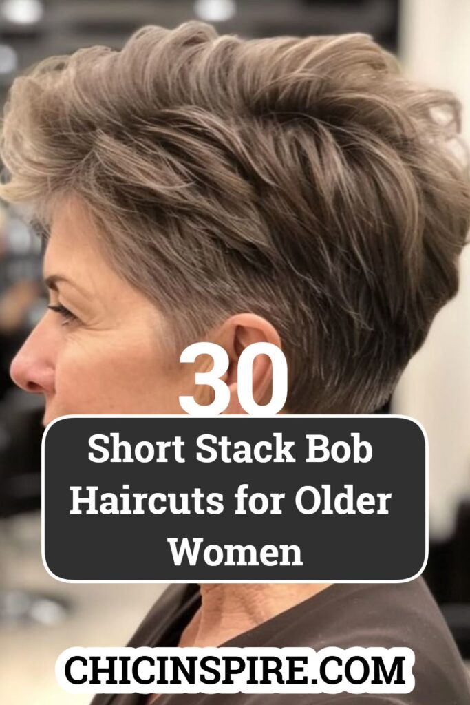Short Stack Bob Haircuts for Older Women