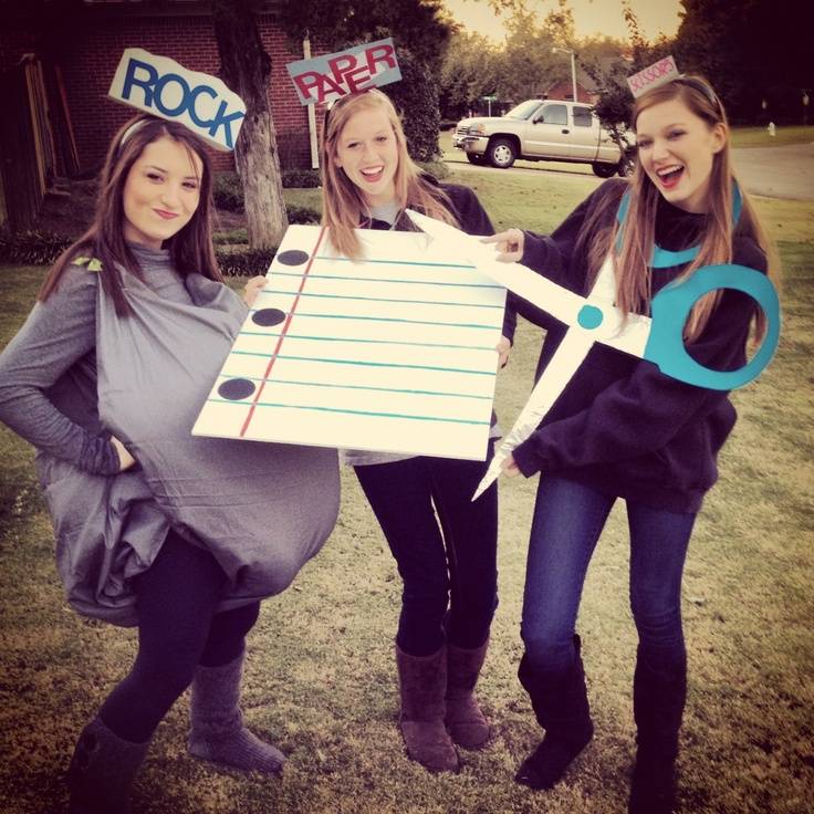 Rock Paper Scissors Halloween costume for a woman