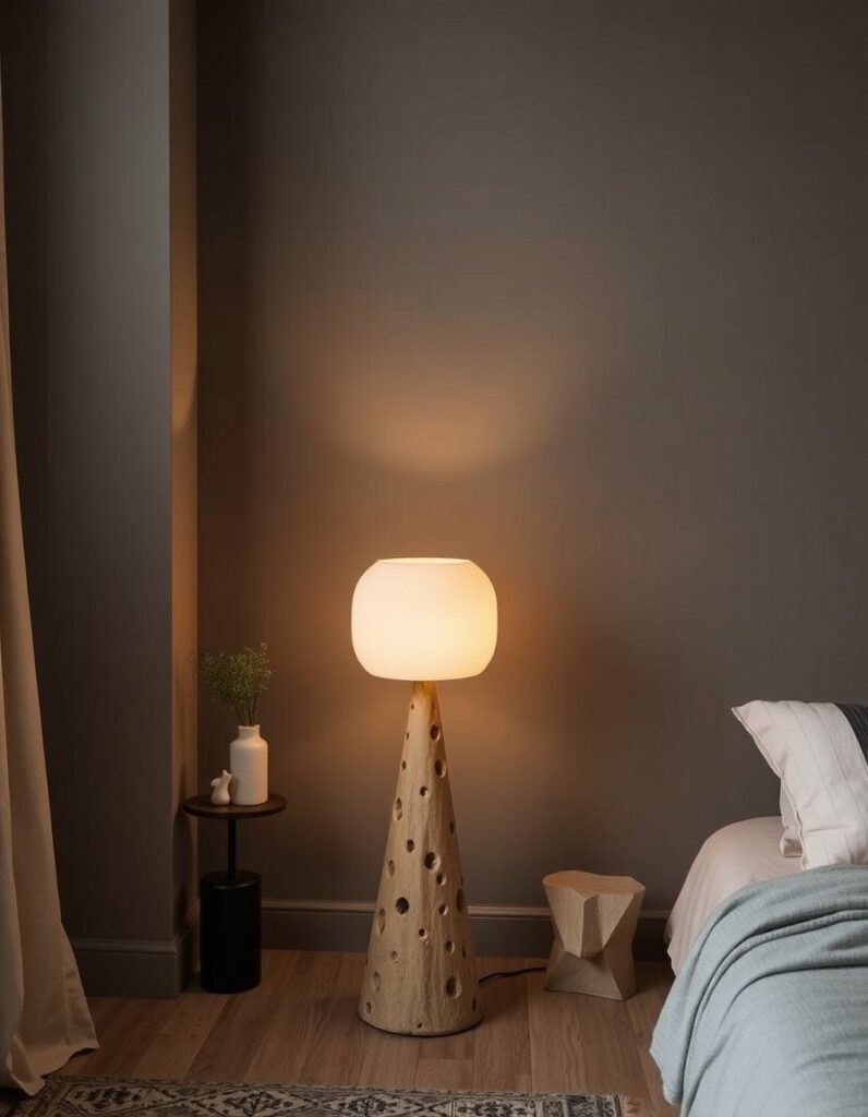 A unique, sculptural lamp 30 Room Decor Aesthetic Ideas