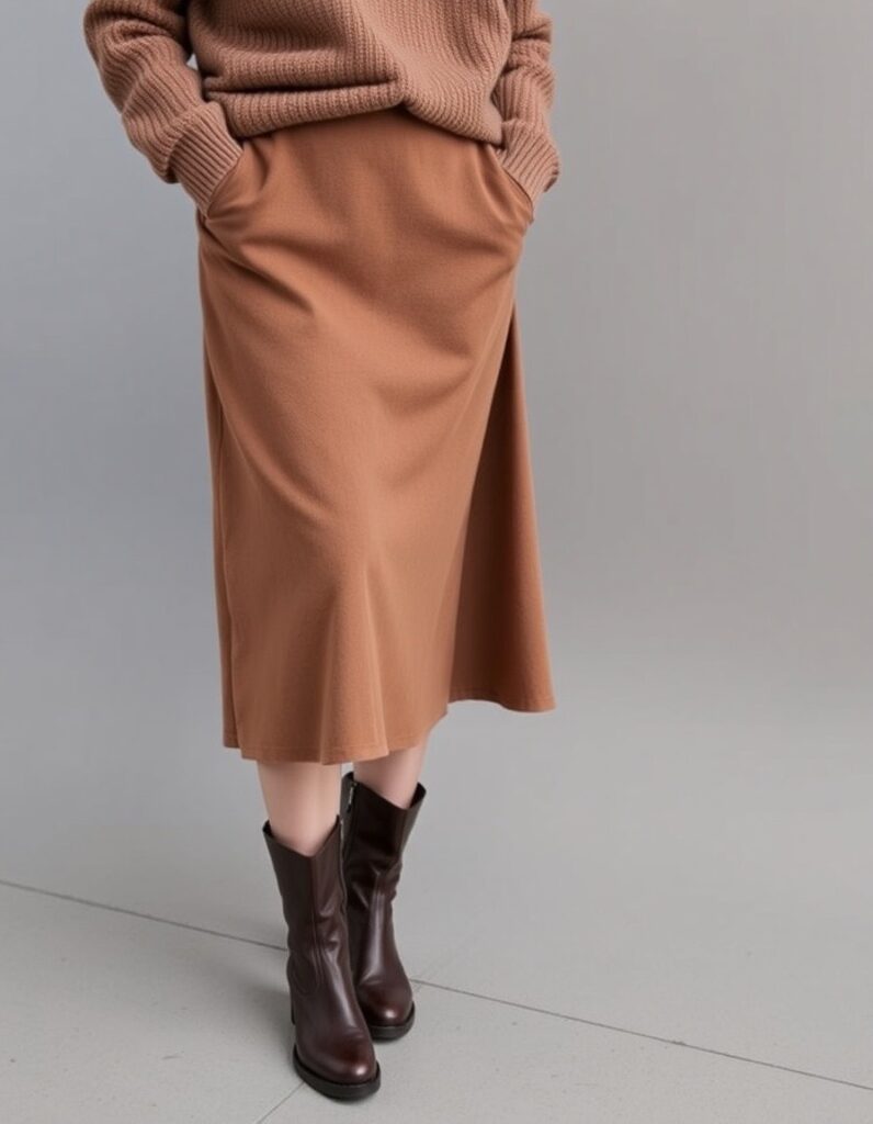 NYC Winter Outfits Looks and Styles 26 NYC Winter Outfits - Let's have a fun and exciting Winter this season. New York City in the winter is a magical yet merciless experience. A midi skirt with boots and a sweater tucked in at the waist.