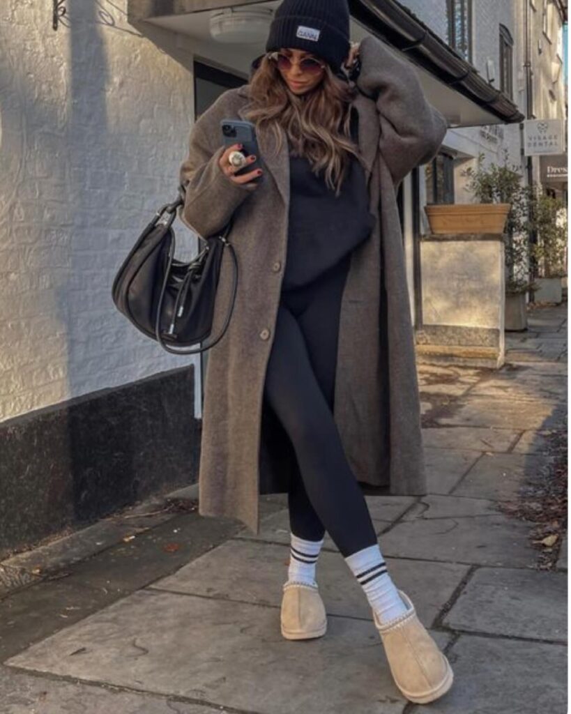NYC Winter Outfits Looks and Styles 32 NYC Winter Outfits - Let's have a fun and exciting Winter this season. New York City in the winter is a magical yet merciless experience. Trench Coat with Leggings and Hoodie