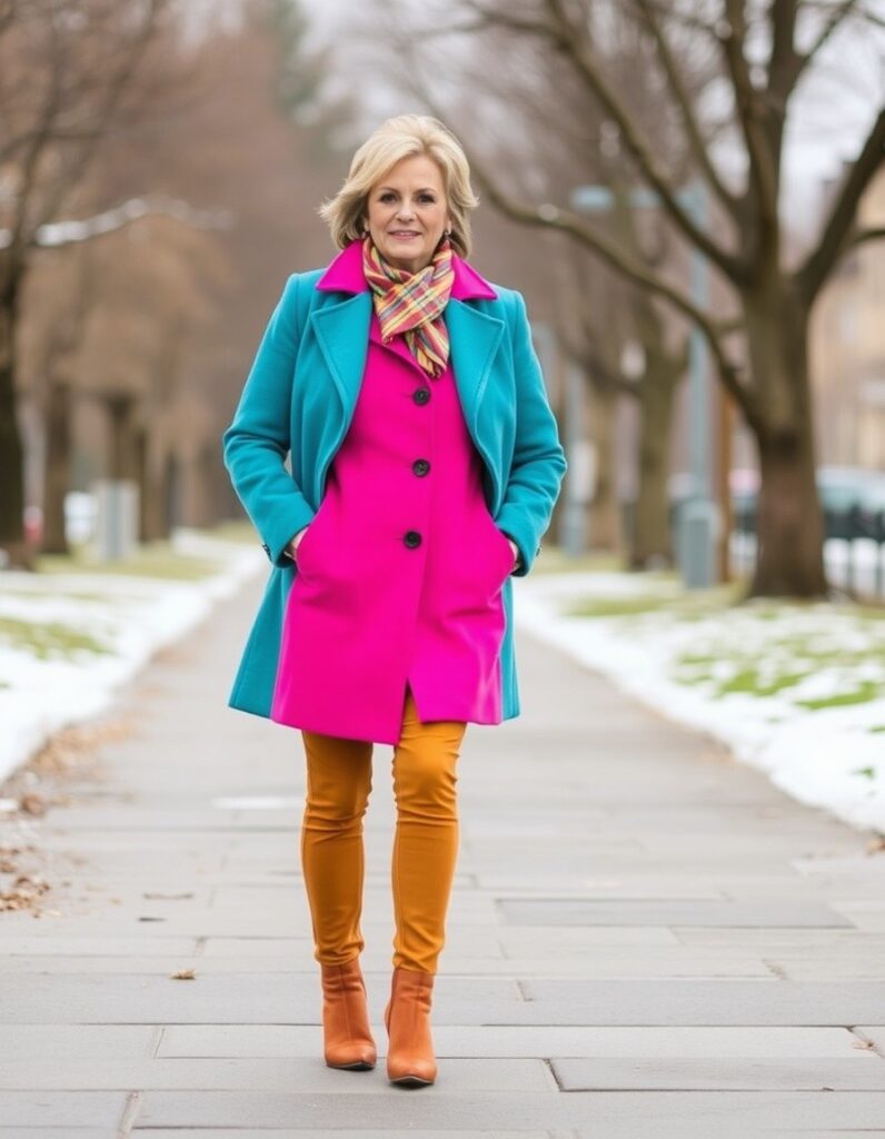 Winter Outfit for Women Over 50 A Guide to Style and Comfort 21 Winter Outfit for Women Over 50 A Guide to Style and Comfort A bright colored coat to stand out against winter grays for over 50 woman