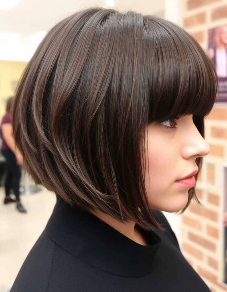 A classic shag with heavy, rock-n-roll bangs