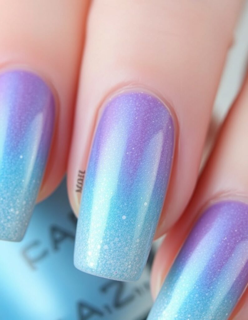 January Nail Aurora Borealis Nails