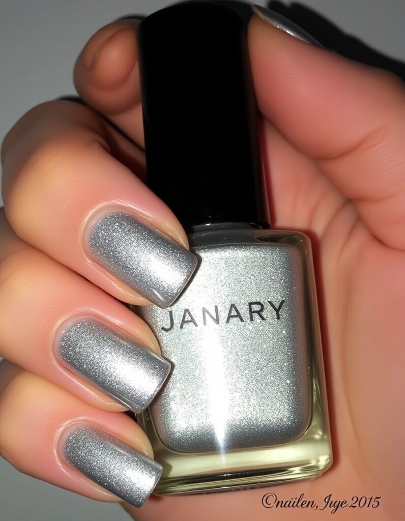 January Nail Chrome Sculpted