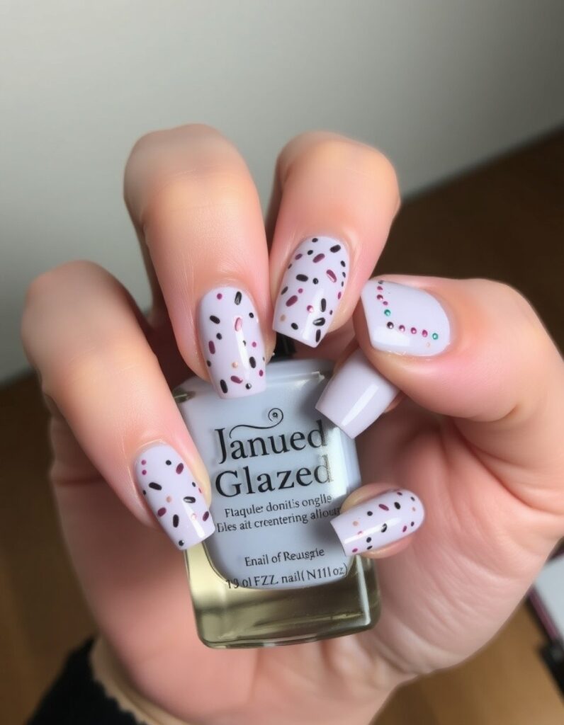 January Nail Glazed Donut Glam