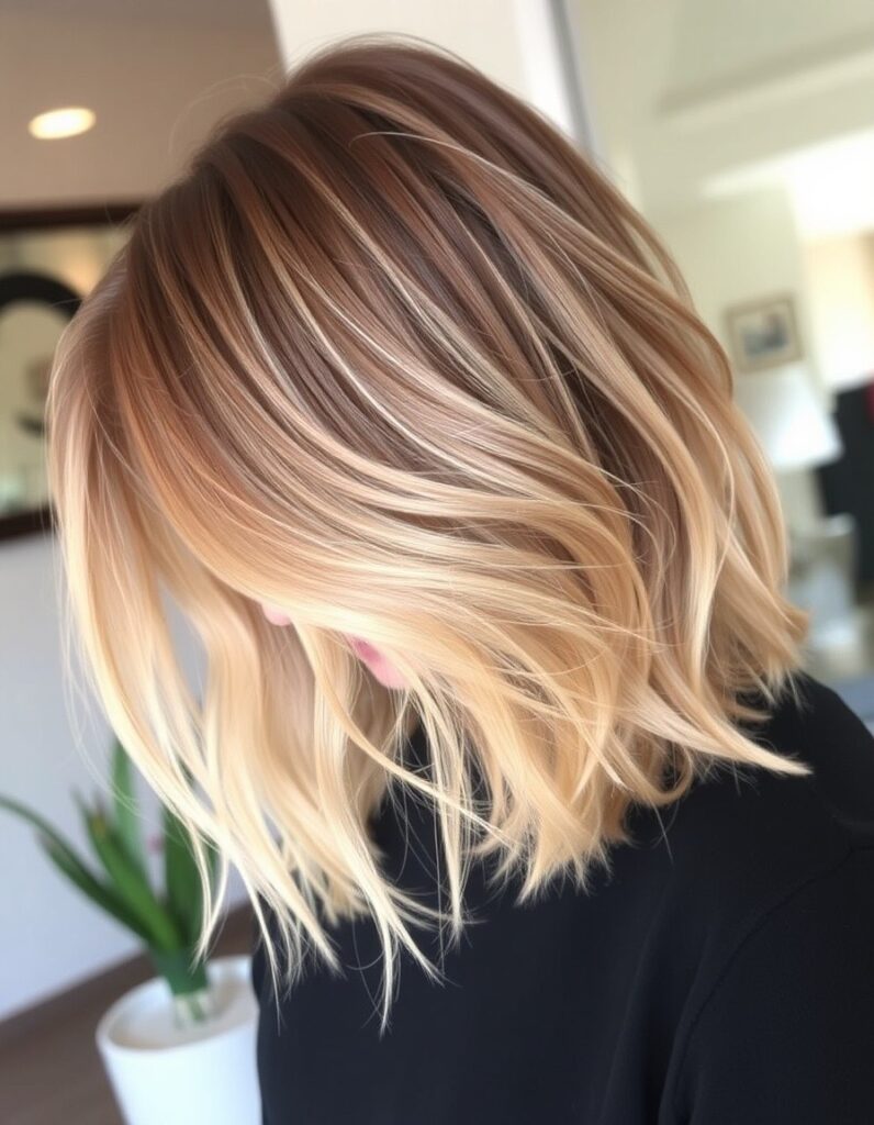 Long hair with wispy, internal layers for movement