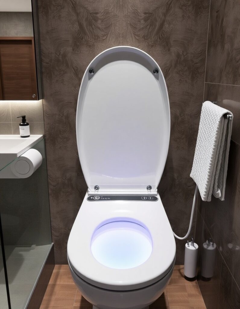 Modern Bathroom Ideas A smart toilet with bidet functionality and heated seat