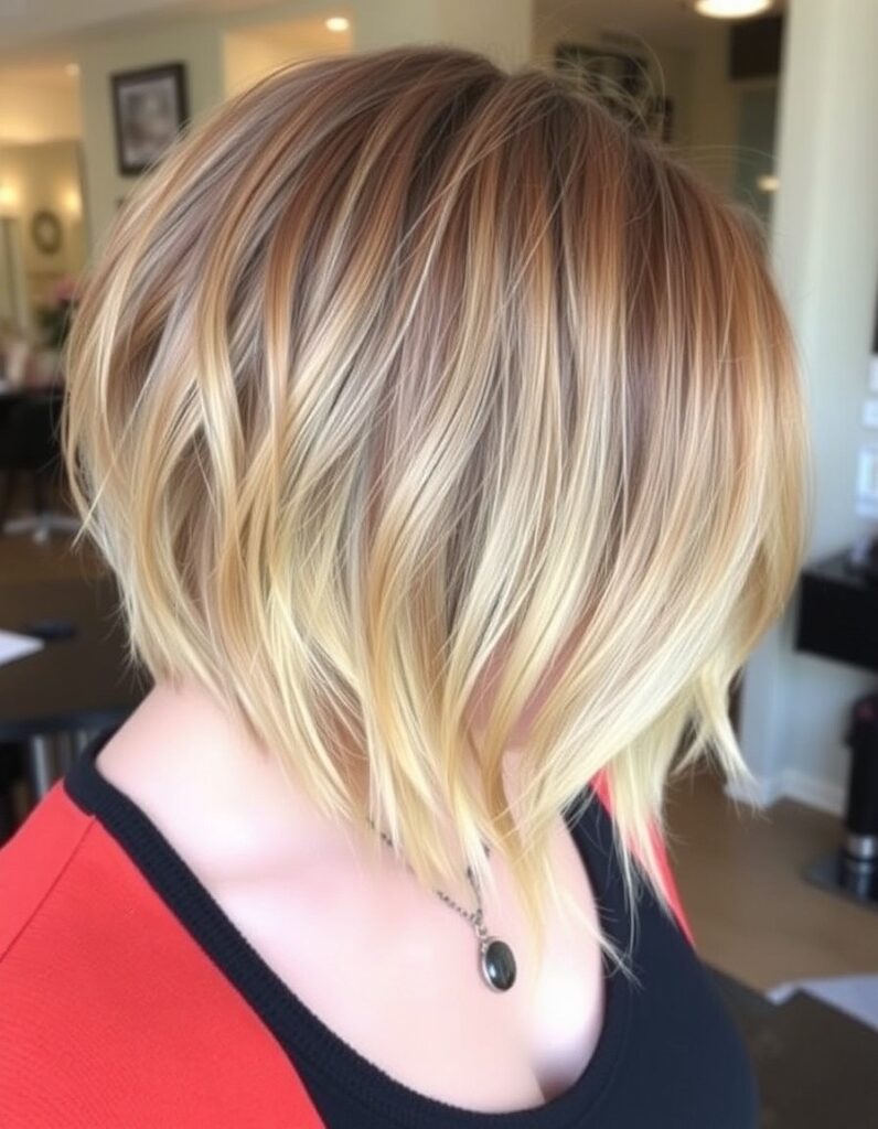 mid-length cut with rounded, "bowl"-inspired layers