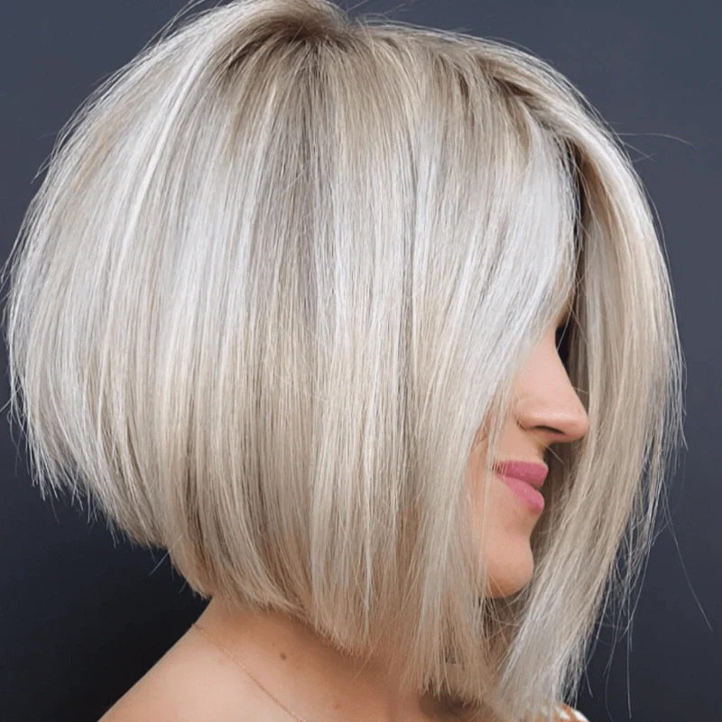 Asymmetric Bob for older women