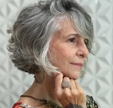Bob Haircuts for Older Women with Gray Hair
