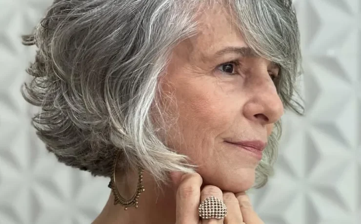 Bob Haircuts for Older Women with Gray Hair