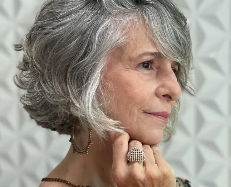 Bob Haircuts for Older Women with Gray Hair