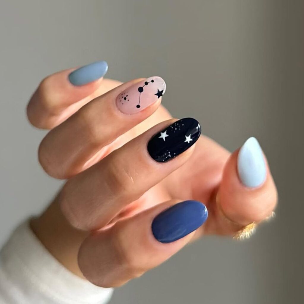 February Nails Mani Magic Sky Moon Nails