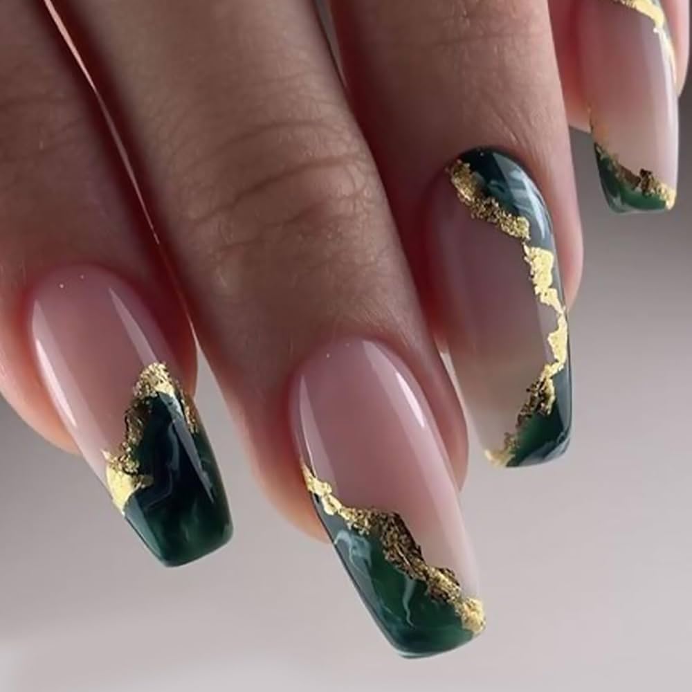 Lucky St. Patrick's Day Nail Designs 28 Lucky St. Patrick’s Day Nail Designs, St. Patrick's Day is the ideal occasion to experiment with your appearance. Gold Chains on Green Base Nail