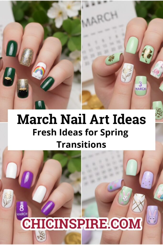 March Nail Art Ideas: Fresh Ideas for Spring Transitions 3 March Nail Art Ideas: 20 Fresh Ideas for Spring Transitions & Lucky Charm Manis, Can you feel it? The air is shifting. March Nail Art Ideas: Fresh Ideas for Spring Transitions