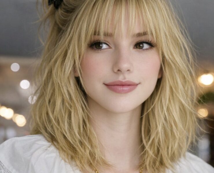 Claw Clip Updo with Bangs Wispy bangs hairstyle Whispy Bangs Hairstyle Ideas Face-Framing Looks