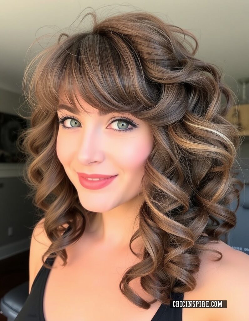Coily Bangs with Defined Curls Wispy bangs hairstyle