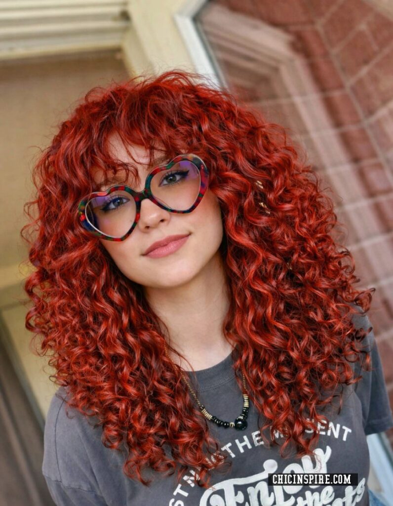 Curly Bangs with High Puff Wispy Bangs